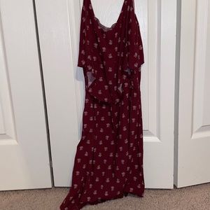 maroon dress
